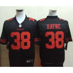 Nike San Francisco 49ers #38 Hayne 2015 Black Game Jerseys