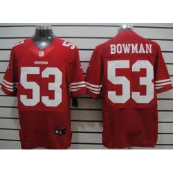 Nike San Francisco 49ers #53 Navorro Bowman Red Elite Jerseys