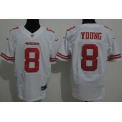 Nike San Francisco 49ers #8 Steve Young White Elite Jerseys