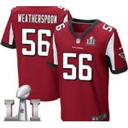 Nike Sean Weatherspoon Men's Red Elite Jersey #56 NFL Home Atlanta Falcons Super Bowl LI 51