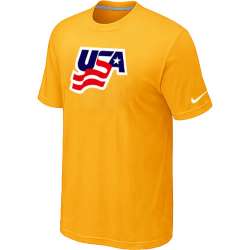 Nike USA Graphic Legend Performance Collection Locker Room T-Shirt Yellow