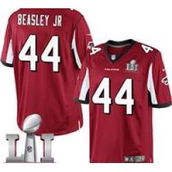 Nike Vic Beasley Men's Red Limited Jersey #44 NFL Home Atlanta Falcons Super Bowl LI 51