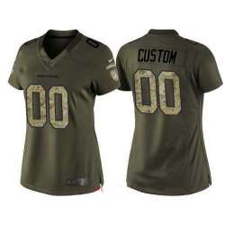 Nike Women Denver Broncos Customized Olive Camo Salute To Service Veterans Day Limited Jersey