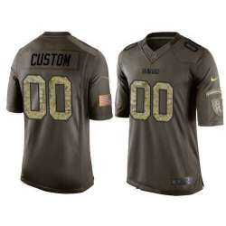 Nike Youth Green Bay Packers Customized Olive Camo Salute To Service Veterans Day Limited Jersey