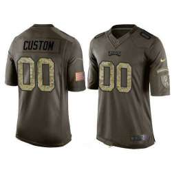Nike Youth Philadelphia Eagles Customized Olive Camo Salute To Service Veterans Day Limited Jersey