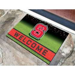 North Carolina State Wolfpack Door Mat 18x30 Welcome Crumb Rubber
