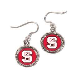 North Carolina State Wolfpack Earrings Round Style