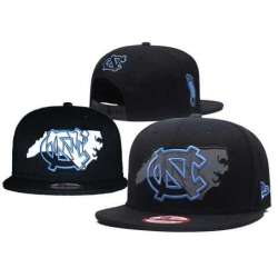 North Carolina Tar Heels Blue Logo Black Adjustable Hat GS