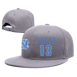 North Carolina Tar Heels #13 Kanler Coker Gray College Basketball Adjustable Hat