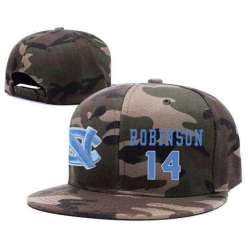North Carolina Tar Heels #14 Brandon Robinson Camo College Basketball Adjustable Hat