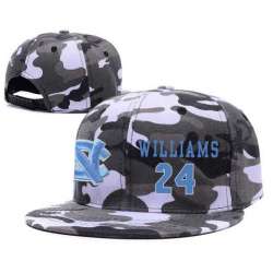 North Carolina Tar Heels #24 Kenny Williams Gray Camo College Basketball Adjustable Hat