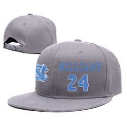 North Carolina Tar Heels #24 Kenny Williams Gray College Basketball Adjustable Hat