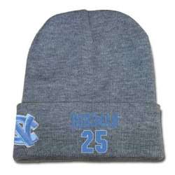 North Carolina Tar Heels #25 Aaron Rohlman Gray College Basketball Knit Hat