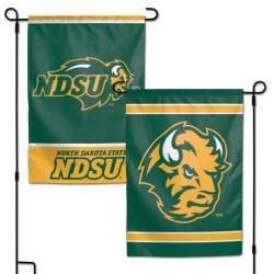 North Dakota State Bison Flag 12x18 Garden Style 2 Sided