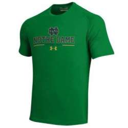 Notre Dame Fighting Irish Under Armour On-Field Football Sideline Tech Performance WEM T-Shirt - Green