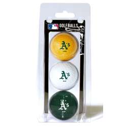 Oakland Athletics 3 Pack of Golf Balls