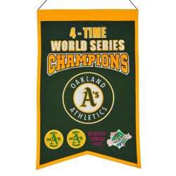 Oakland Athletics Banner 14x22 Wool Championship