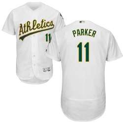 Oakland Athletics #11 Jarrod Parker White Flexbase Stitched Jersey DingZhi