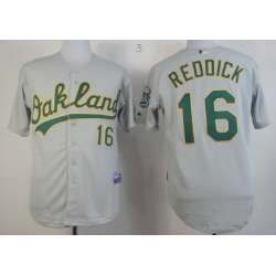 Oakland Athletics #16 Josh Reddick Gray Jerseys