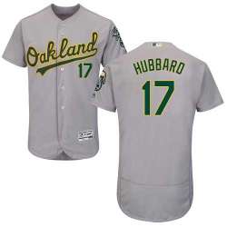 Oakland Athletics #17 Glenn Hubbard Gray Flexbase Stitched Jersey DingZhi