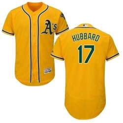 Oakland Athletics #17 Glenn Hubbard Yellow Flexbase Stitched Jersey DingZhi