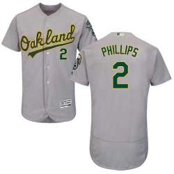 Oakland Athletics #2 Tony Phillips Gray Flexbase Stitched Jersey DingZhi