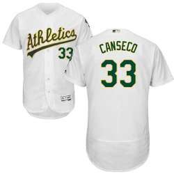 Oakland Athletics #33 Jose Canseco White Flexbase Stitched Jersey DingZhi