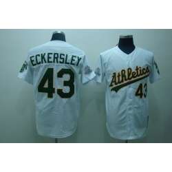 Oakland Athletics #43 Eckersley white Jerseys