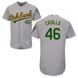 Oakland Athletics #46 Santiago Casilla Gray Flexbase Stitched Jersey DingZhi