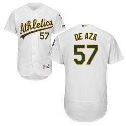 Oakland Athletics #57 Alejandro De Aza White Flexbase Stitched Jersey DingZhi