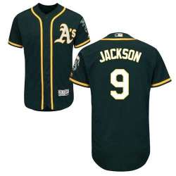 Oakland Athletics #9 Reggie Jackson Green Flexbase Stitched Jersey DingZhi
