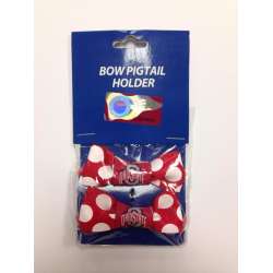 Ohio State Buckeyes Bow Pigtail Holder Current Logo CO