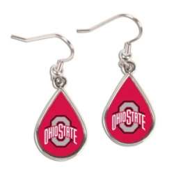 Ohio State Buckeyes Earrings Tear Drop Style - Special Order