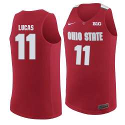 Ohio State Buckeyes #11 Jerry Lucas Red College Basketball Jersey Dzhi