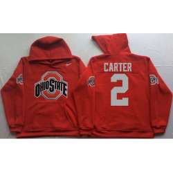Ohio State Buckeyes #2 Chris Carter Red Men\'s Pullover Stitched Hoodie
