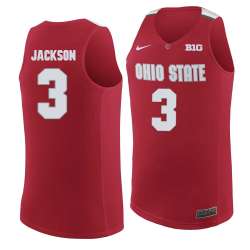 Ohio State Buckeyes #3 C.J. Jackson Red College Basketball Jersey Dzhi