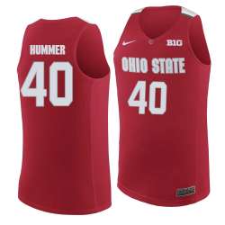 Ohio State Buckeyes #40 Danny Hummer Red College Basketball Jersey Dzhi