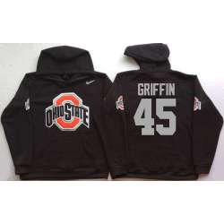 Ohio State Buckeyes #45 Archie Griffin Black Men\'s Pullover Stitched Hoodie