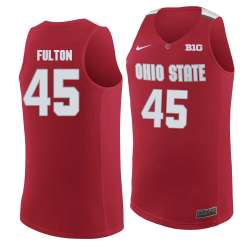 Ohio State Buckeyes #45 Connor Fulton Red College Basketball Jersey Dzhi