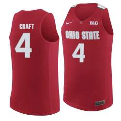 Ohio State Buckeyes #4 Aaron Craft Red College Basketball Jersey Dzhi