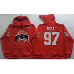 Ohio State Buckeyes #97 Joey Bosa Red Men's Pullover Stitched Hoodie