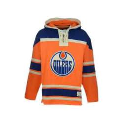 Oilers Orange Men\'s Customized Hooded Sweatshirt