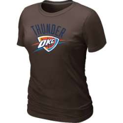 Oklahoma City Thunder Big & Tall Primary Logo Brown Women's T-Shirt