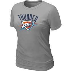 Oklahoma City Thunder Big & Tall Primary Logo L.Grey Women's T-Shirt