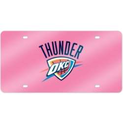 Oklahoma City Thunder Laser Plate Tag (Pink)