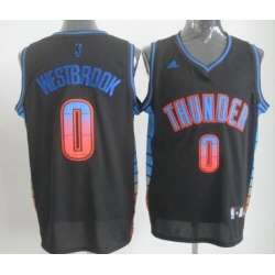 Oklahoma City Thunder #0 Russell Westbrook 2012 Vibe Revolution 30 Swingman Black Jerseys