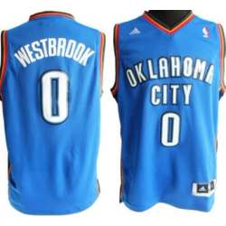 Oklahoma City Thunder #0 Russell Westbrook Revolution 30 Swingman Blue Jerseys