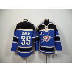 Oklahoma City Thunder #35 Kevin Durant Blue Stitched Hoodie