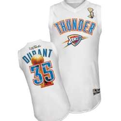 Oklahoma City Thunder #35 Kevin Durant Revolution 30 Swingman 2012 Champions White Jerseys