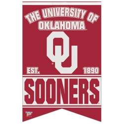 Oklahoma Sooners Banner 17x26 Pennant Style Premium Felt